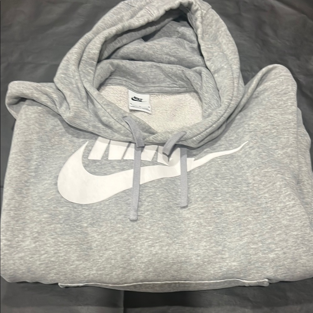 Nike Gray and White Sweatshirt